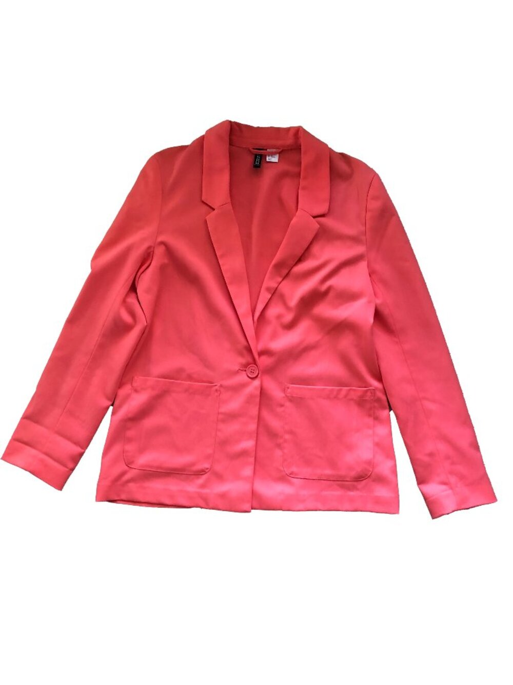 Divided By H&M Blazer Jacket Coat Salmon Single Button Preppy Sz10